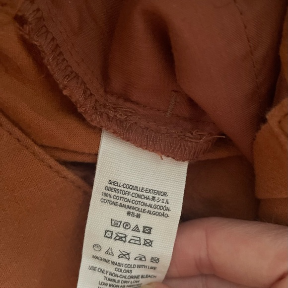 FREE PEOPLE Double Buckle Trouser WideLeg Tapered Orange Brown Pants - Picture 8 of 8